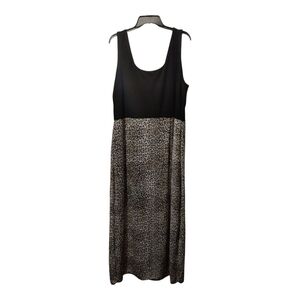 Vince Camuto Black and Silver Halter Maxi Sundress